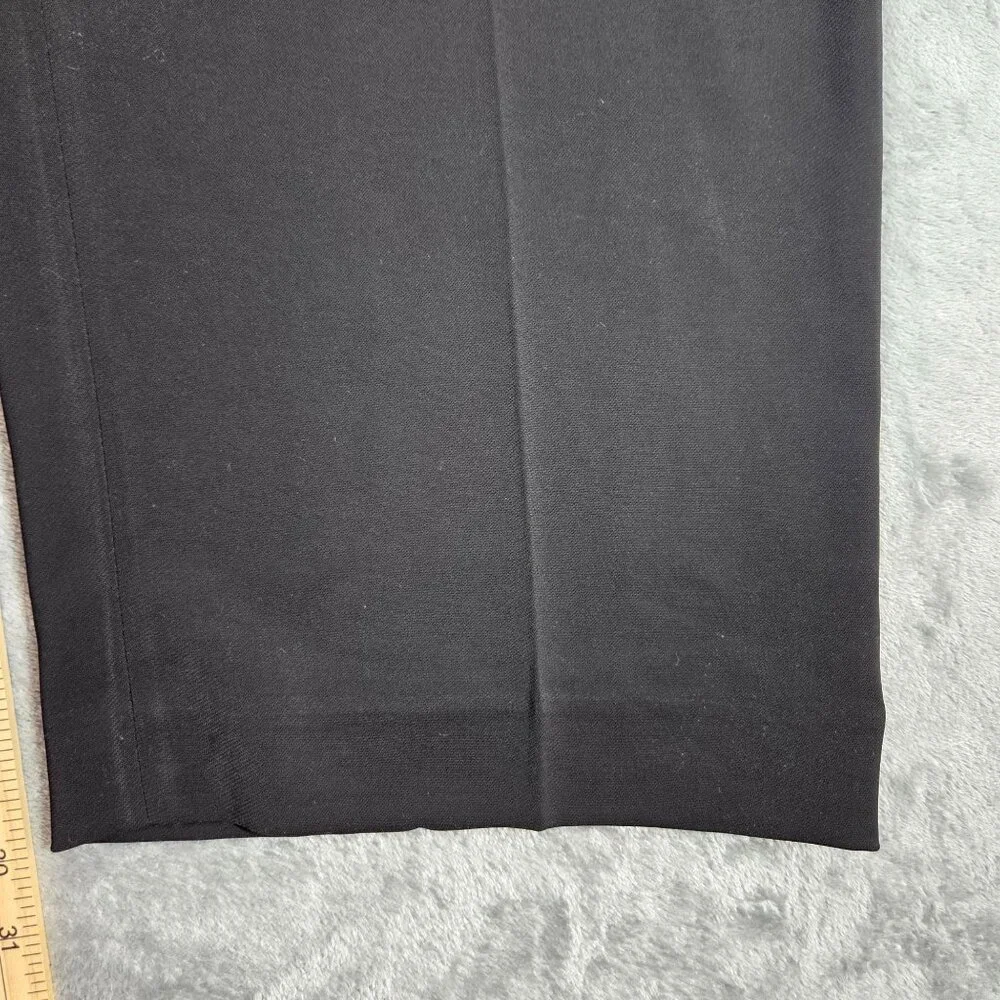 Quince Pants Womens 10 Black Stretch Crepe Classic Trousers Office Luxury